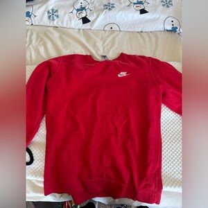 Red Nike crew neck